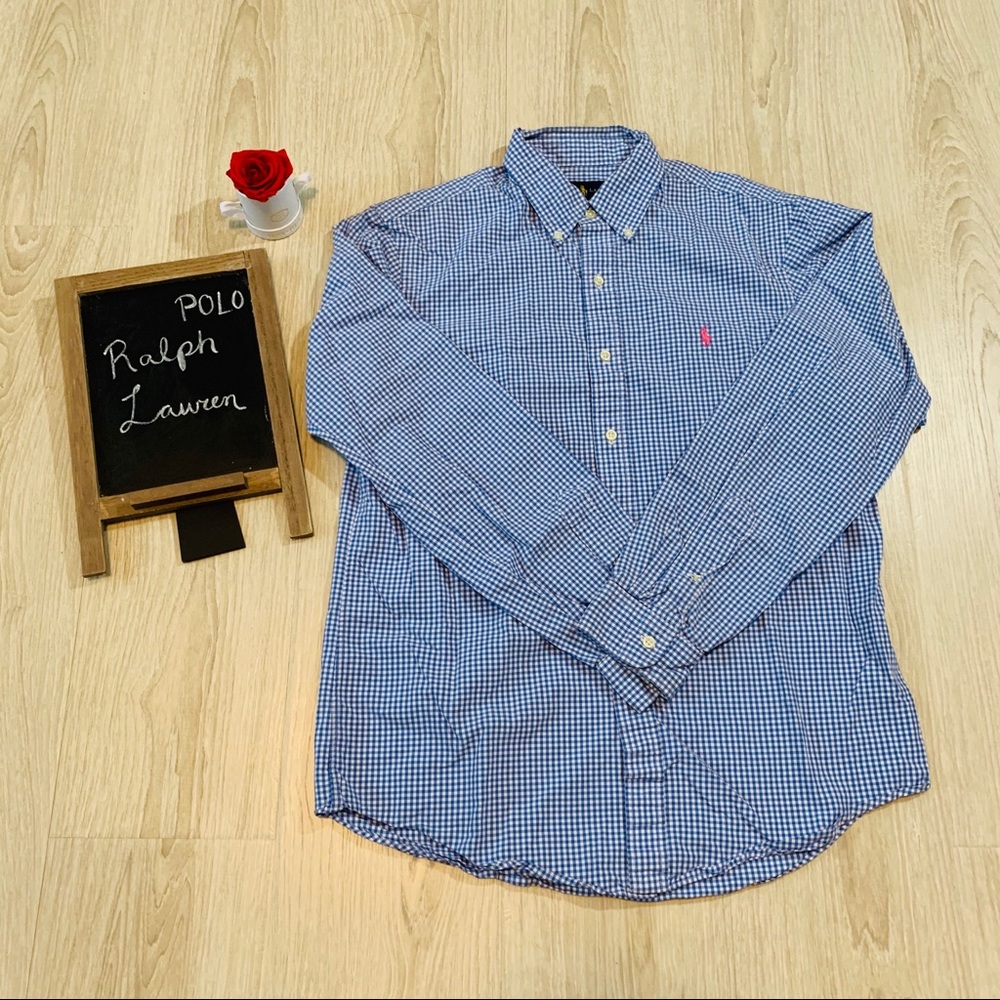 Polo Ralph Lauren Plaid Blue Button Up